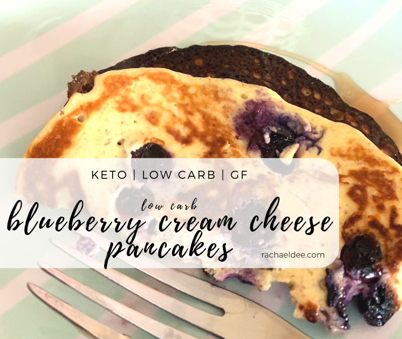 Low Carb Blueberry Cream Cheese Pancakes