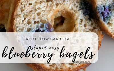 Stupid Easy Keto Blueberry Bagels