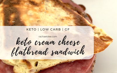 Keto Cream Cheese Flatbread Sandwich
