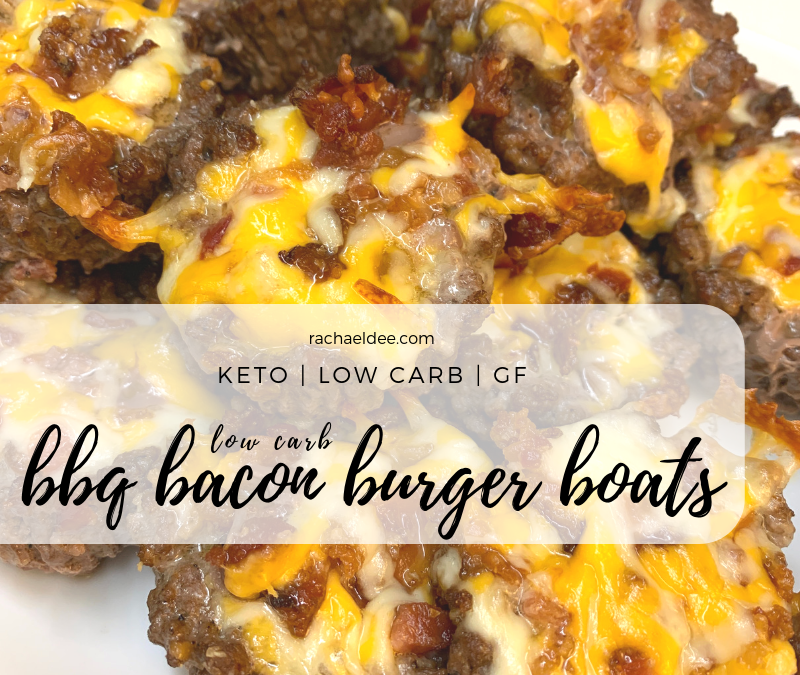 Low Carb BBQ Bacon Burger Boats